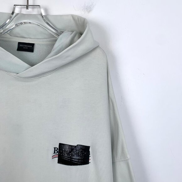 Balenciaga 2022 Vintage Tape Coca-Cola Logo White Hoodie - Picture 3 of 8